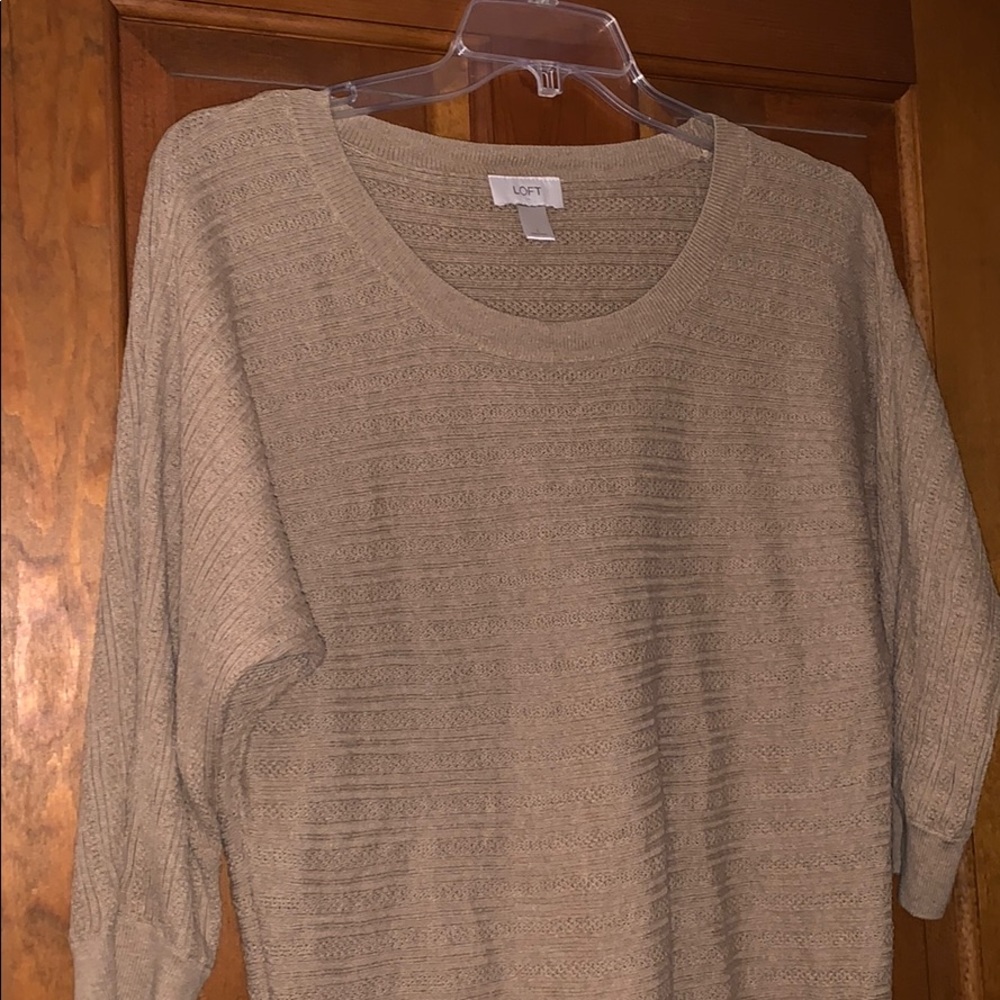 Loft thin sweater 3/4 sleeve large